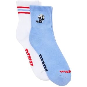Vs Pink (wanted) Blue and White Women's Socks Set 2pk